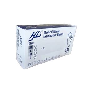 دستکش نیتریل اچ دی  مدل 01 سایز کوچک بسته 100 عددی